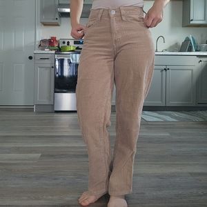Light Brown Ribbed Pants